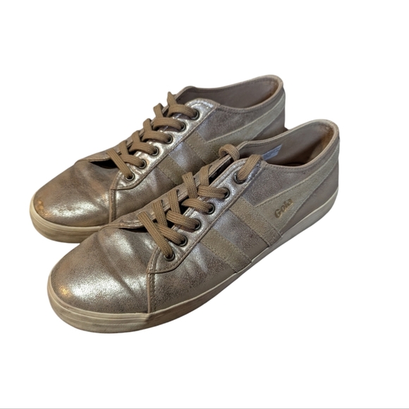 Gola Metallic Gold Sneaker size 9 Athleisure Streetwear - Picture 1 of 6